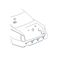 OEM 2000 Cadillac Seville Reverse Sensor Diagram - 89046909