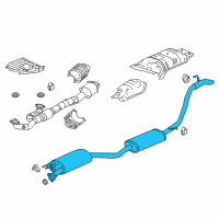 OEM 2017 Honda Ridgeline Muffler, Exhuast Diagram - 18307-T6Z-A01