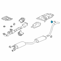 OEM 2016 Honda Odyssey Rubber, Exhuast Mounting Diagram - 18215-SHJ-A01