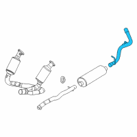 OEM Dodge Exhaust Resonator And Tailpipe Diagram - 52855886AA