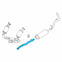 OEM Dodge Dakota Exhaust Resonator And Muffler Diagram - 52013650AB