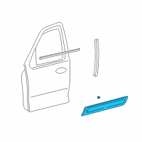 OEM 2007 Mercury Mariner Body Side Molding Diagram - 5E6Z-7820879-AAPTM