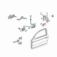 OEM 2005 Honda Civic Cable, Door Lock Diagram - 72132-S5P-A01