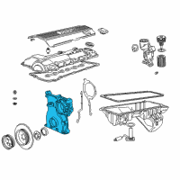 OEM 1999 BMW 323i Timing Case Cover, Bottom Diagram - 11-14-1-703-666