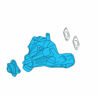 OEM 2002 Chevrolet Astro Water Pump Assembly Diagram - 89060527