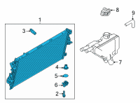 OEM Ford F-350 Super Duty Auxiliary Radiator Diagram - BC3Z-8005-M