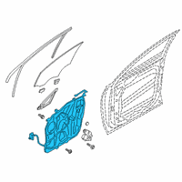 OEM Hyundai Santa Fe Front Right-Hand Door Module Panel Assembly Diagram - 82481-S2000