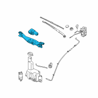 OEM 2014 Hyundai Genesis Windshield Wiper Motor & Link Assembly Diagram - 98100-3M000