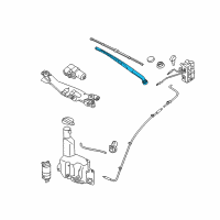 OEM 2010 Hyundai Genesis Windshield Wiper Arm Assembly, Driver Diagram - 98311-3M100