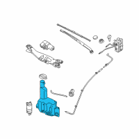 OEM 2011 Hyundai Genesis Windshield Washer Reservoir Assembly Diagram - 98620-3M000