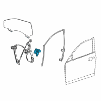 OEM 2016 Cadillac CTS Window Motor Diagram - 23190644