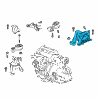 OEM 2018 Honda Accord Rubber Assembly, Transmission Mounting Diagram - 50850-TVA-A22