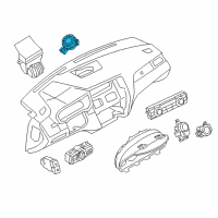 OEM 2018 BMW M6 Gran Coupe Sensor, Rain/Light/Solar/Condensation Diagram - 61-35-6-832-977