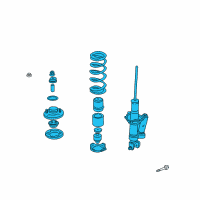 OEM Honda S2000 Shock Absorber Assembly, Left Rear Diagram - 52620-S2A-S11