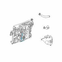 OEM 2001 Jeep Grand Cherokee Radiator Hose Diagram - 52089505AB