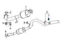 OEM GMC Sierra Muffler & Pipe Insulator Diagram - 84612889