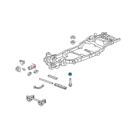 OEM Cadillac Radiator Support Lower Insulator Diagram - 15837583