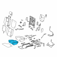 OEM 2019 Lexus GX460 Pad, Rear NO.1 Seat Cushion Diagram - 71611-60600