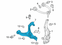 OEM Jeep Grand Cherokee L Arm-Lower Control Diagram - 68508856AA