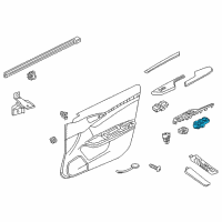 OEM 2019 Honda Civic Switch Assembly, Power Window Master Diagram - 35750-TBG-A12