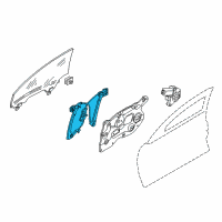 OEM 2012 Nissan Murano Regulator Assembly - Door Window, RH Diagram - 80720-1GR1A