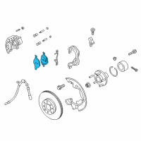 OEM 2017 Ford C-Max Front Pads Diagram - BV6Z-2001-B