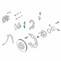 OEM 2022 Ford Escape Brake Pads Spring Diagram - 3M5Z-2B486-AA