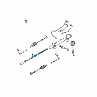 OEM 2008 Infiniti M35 Power Steering Rack Assembly Diagram - 49271-EH100