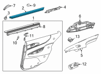 OEM 2021 Toyota Mirai Belt Weatherstrip Diagram - 68173-62020