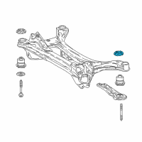 OEM 2018 Toyota Camry Suspension Crossmember Cushion Diagram - 52282-06110