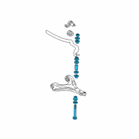 OEM 2010 Buick Lucerne Lower Control Arm Bolt Diagram - 25715934