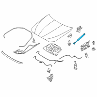 OEM BMW 535i GT xDrive Gas Pressurized Spring, Hood Diagram - 51-23-7-200-197