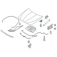 OEM 2012 BMW 535i GT xDrive Bracket For Gas Spring, Left Diagram - 51-23-7-201-313