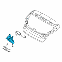 OEM Hyundai Veloster N Trunk Lid Lock Latch Actuator Diagram - 81230-J3000