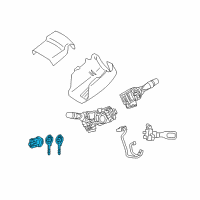 OEM 2010 Toyota Venza Cylinder & Keys Diagram - 69057-0T030