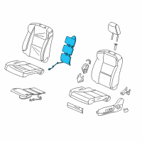 OEM 2018 Acura RDX Tci, Left Front Seat-Back Diagram - 81617-TX4-A31