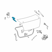 OEM 2012 Nissan Sentra Hinge Trunk RH Diagram - 84400-ET030