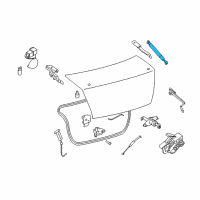 OEM 2010 Nissan Sentra Stay Assembly - Trunk Lid Diagram - 84430-ET80A