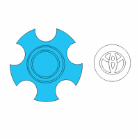 OEM 2001 Toyota RAV4 Center Cap Diagram - 42603-42060