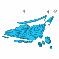 OEM 2019 Hyundai Elantra Headlamp Assembly, Right Diagram - 92102-F2740