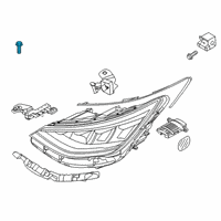 OEM Hyundai Excel Screw-Headlamp Adjusting Diagram - 92139-24050