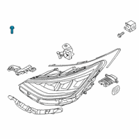 OEM 1990 Hyundai Excel Screw-Headlamp Adjusting Diagram - 92139-24050