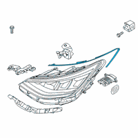 OEM 1994 Hyundai Elantra Module-HEADLAMP Adjust Mechanism Diagram - 92132-28550