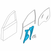OEM BMW ActiveHybrid 7 Front Right Door Window Regulator Diagram - 51-33-7-182-106