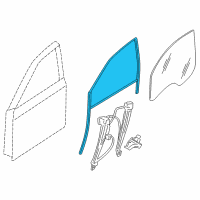 OEM BMW 750Li xDrive Front Right Window Guide Diagram - 51-33-7-178-010