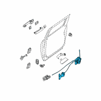 OEM Nissan Titan Rear Right Driver Door Lock Actuator Diagram - 82500-9FR0A