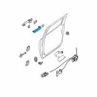 OEM Nissan Pathfinder Armada Handle Outside Diagram - 80640-EZ03B