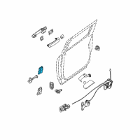 OEM 2017 Nissan Titan Hinge Assy-Rear Door Diagram - 82401-7S000