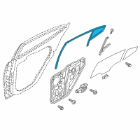 OEM Hyundai Run Assembly-Rear Door Window Glass LH Diagram - 83531-F2000