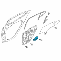 OEM 2020 Hyundai Elantra Motor Assembly-Power Window Regulator Rear, RH Diagram - 83460-F2000